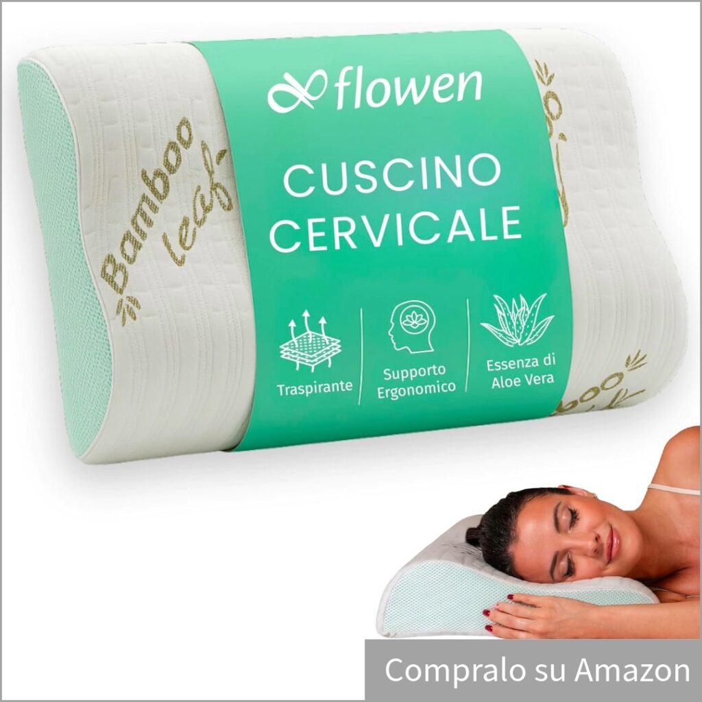 banner cuscino memory foam ergonomico